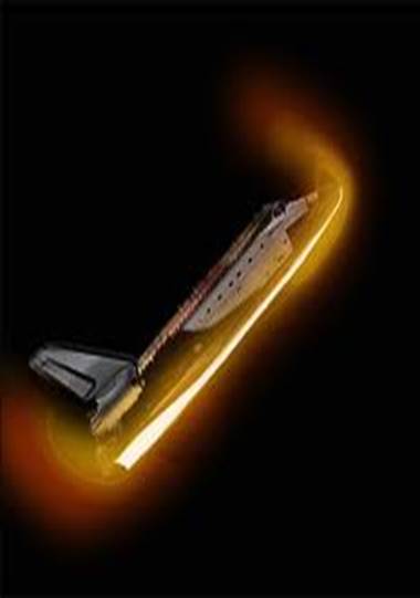 US Space Shuttle during reentry